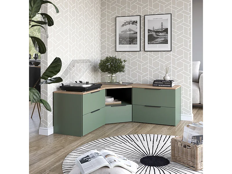 Meuble-paroi vert 68x68x50 wido