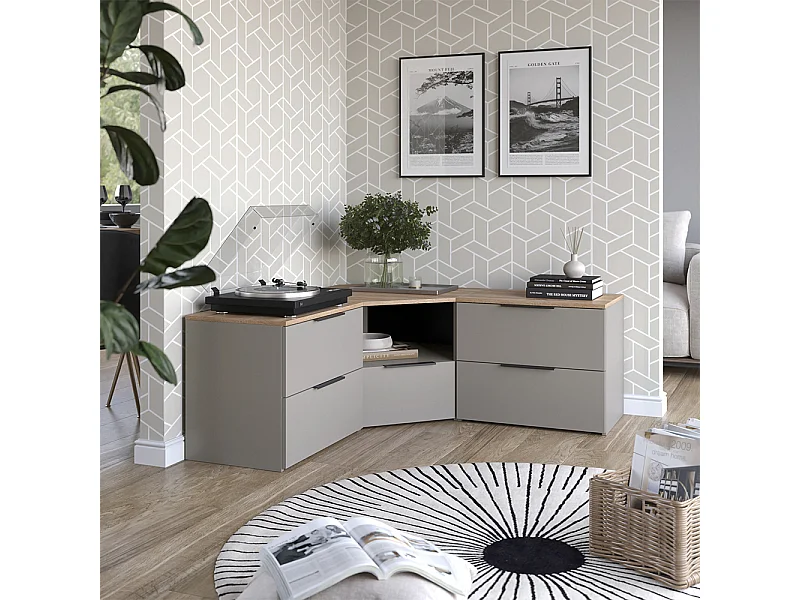 Meuble-paroi grège 68x68x50 wido