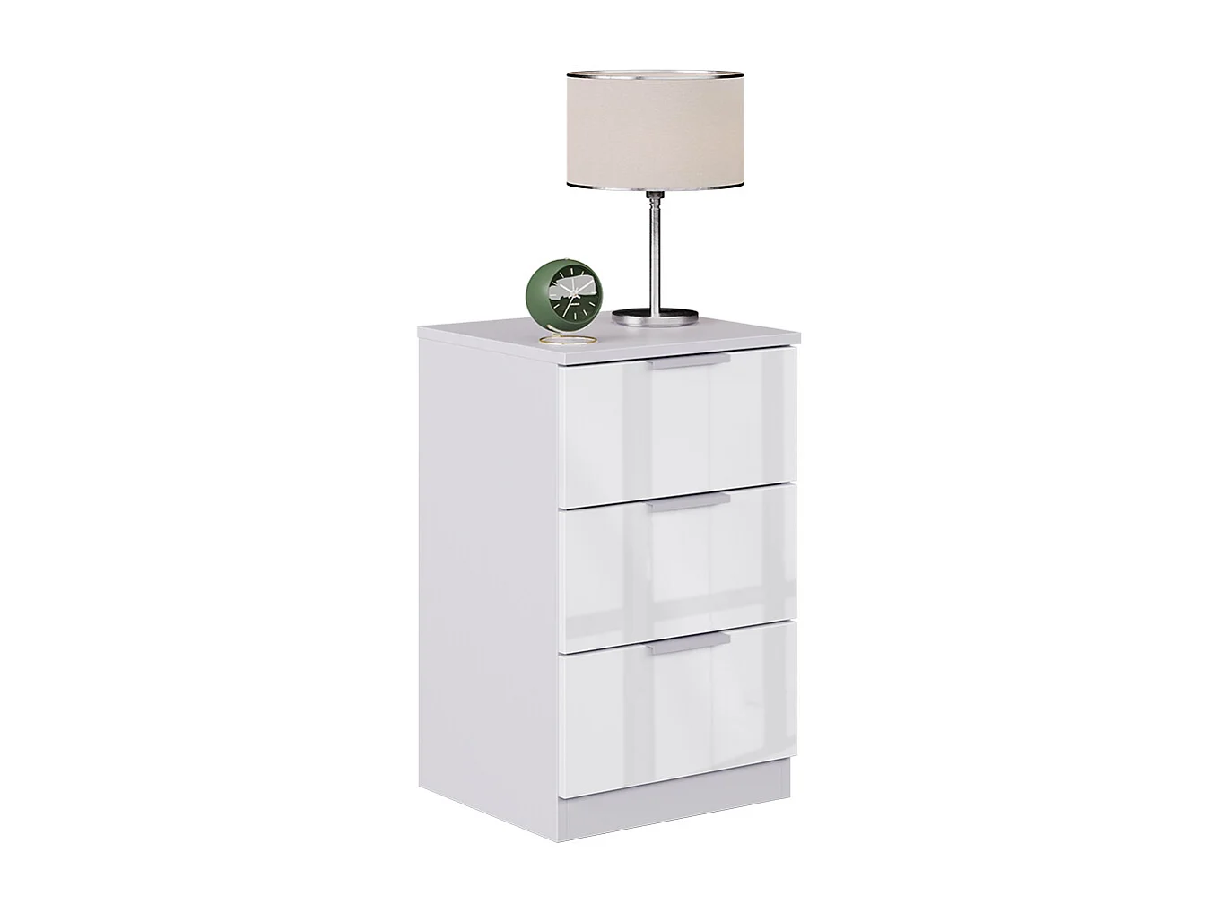 Nachttisch weiß hochglanz 37.6x35x61.8 fino