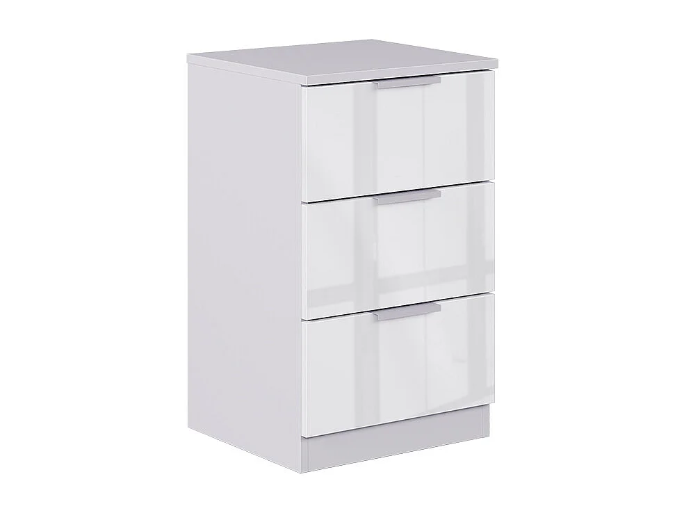 Sengebord hvid højglans 37.6x35x61.8 fino