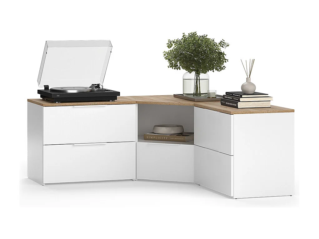 Stuevæg hvid/sonoma 68x38.2x50 wido
