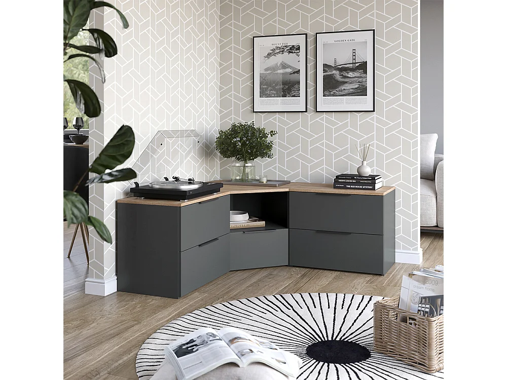 Meuble-paroi anthracite/sonoma 68x68x50 wido