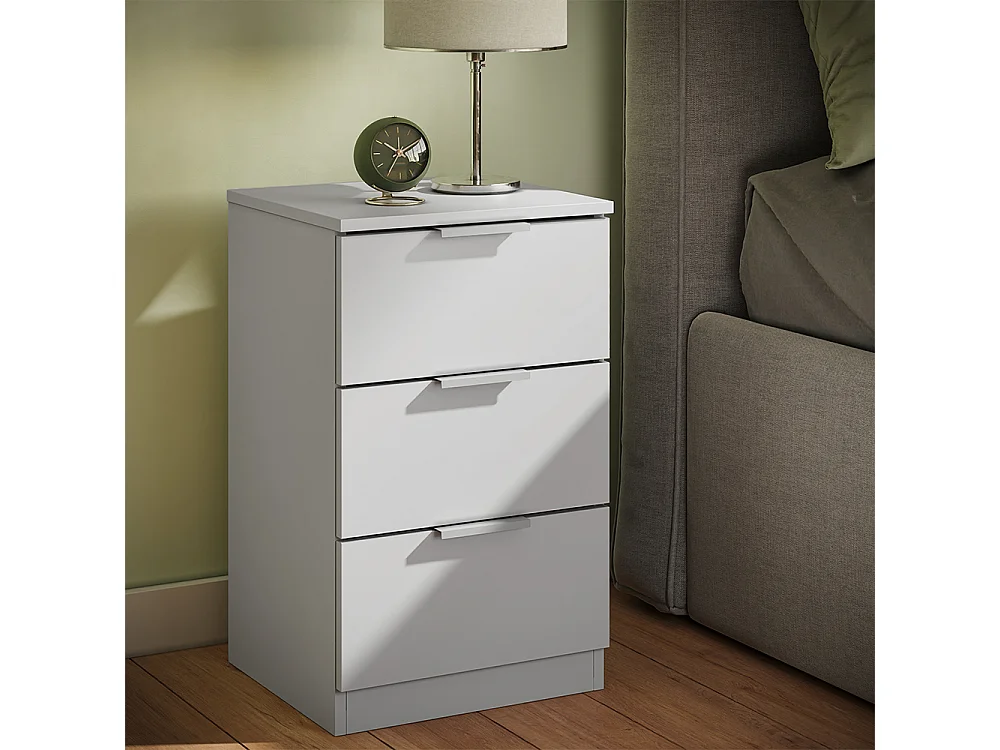 Sengebord hvid 37.6x35x61.8 fino