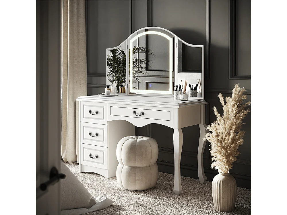 Schminktisch weiß 120x45x147 belle