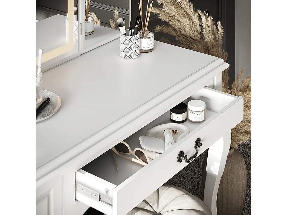 Schminktisch weiß 120x45x147 belle