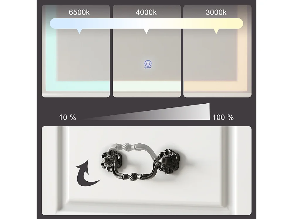 Schminktisch weiß 120x45x147 belle