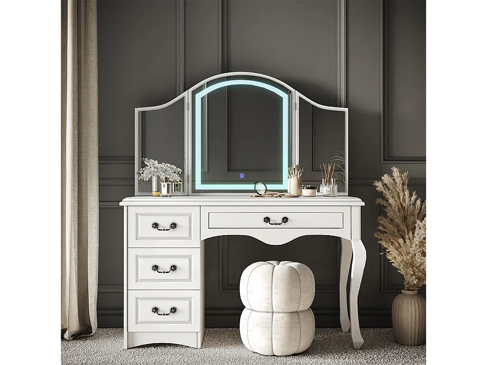 Schminktisch weiß 120x45x147 belle