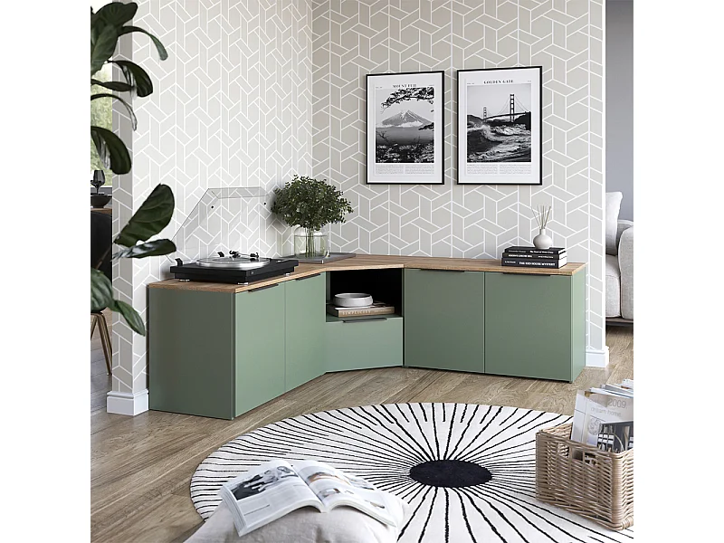 Wohnwand grün 68x68x50 wido