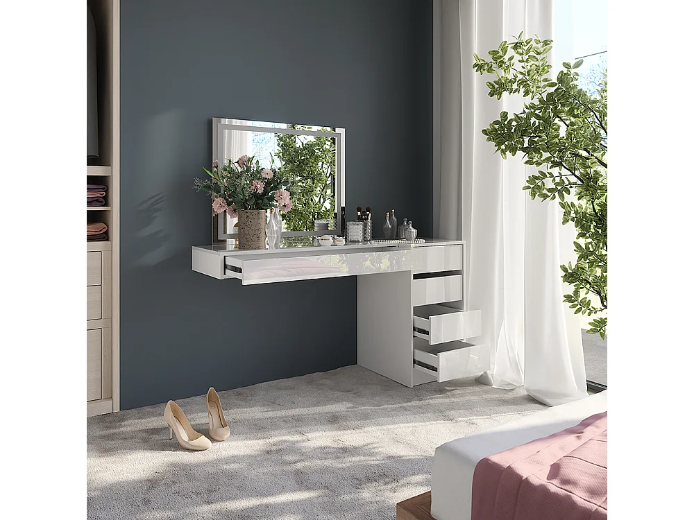 Kaptafel met licht wit 100x40.1x12 sherry