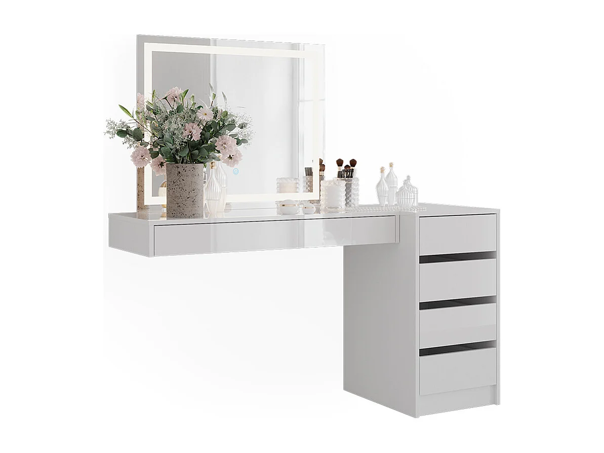 Kaptafel met licht wit 100x40.1x12 sherry