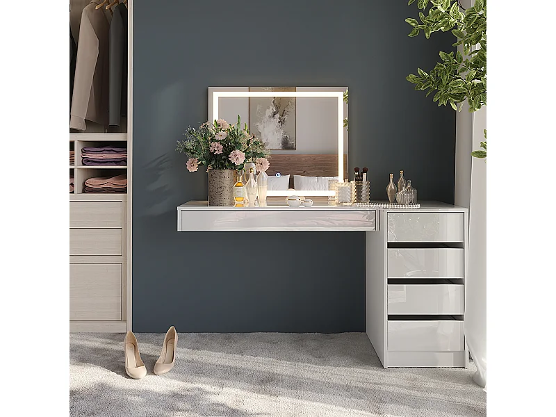 Schminktisch weiß 100x40.1x12 sherry