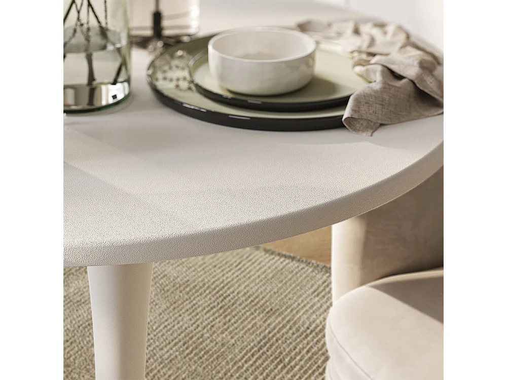 Table à manger blanc 70x70x73 carl