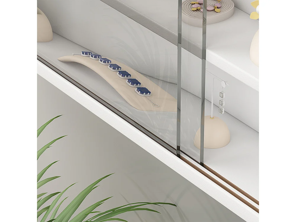 Wandvitrine weiß 80x10x60 clario