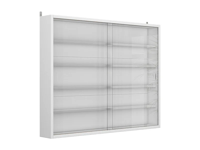 Wandvitrine weiß 80x10x60 clario