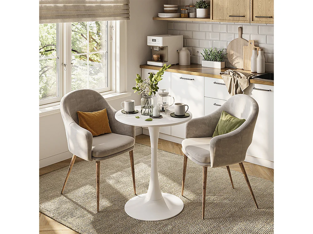 Mesa de jantar branco 60x60x73 carl
