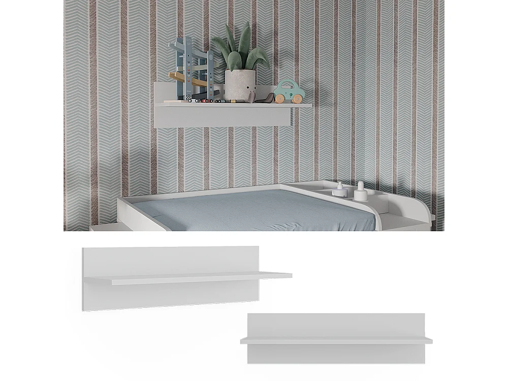 Wandregal weiß 70x20x20 ajaton