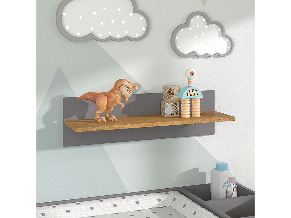 Wandregal grau 70x18.4x20 malia