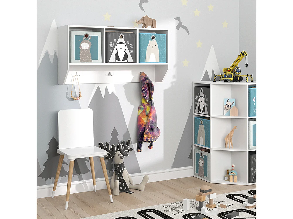 Wandregal weiß 107.2x31x56 luigi