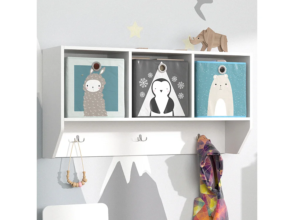 Wandregal weiß 107.2x31x56 luigi