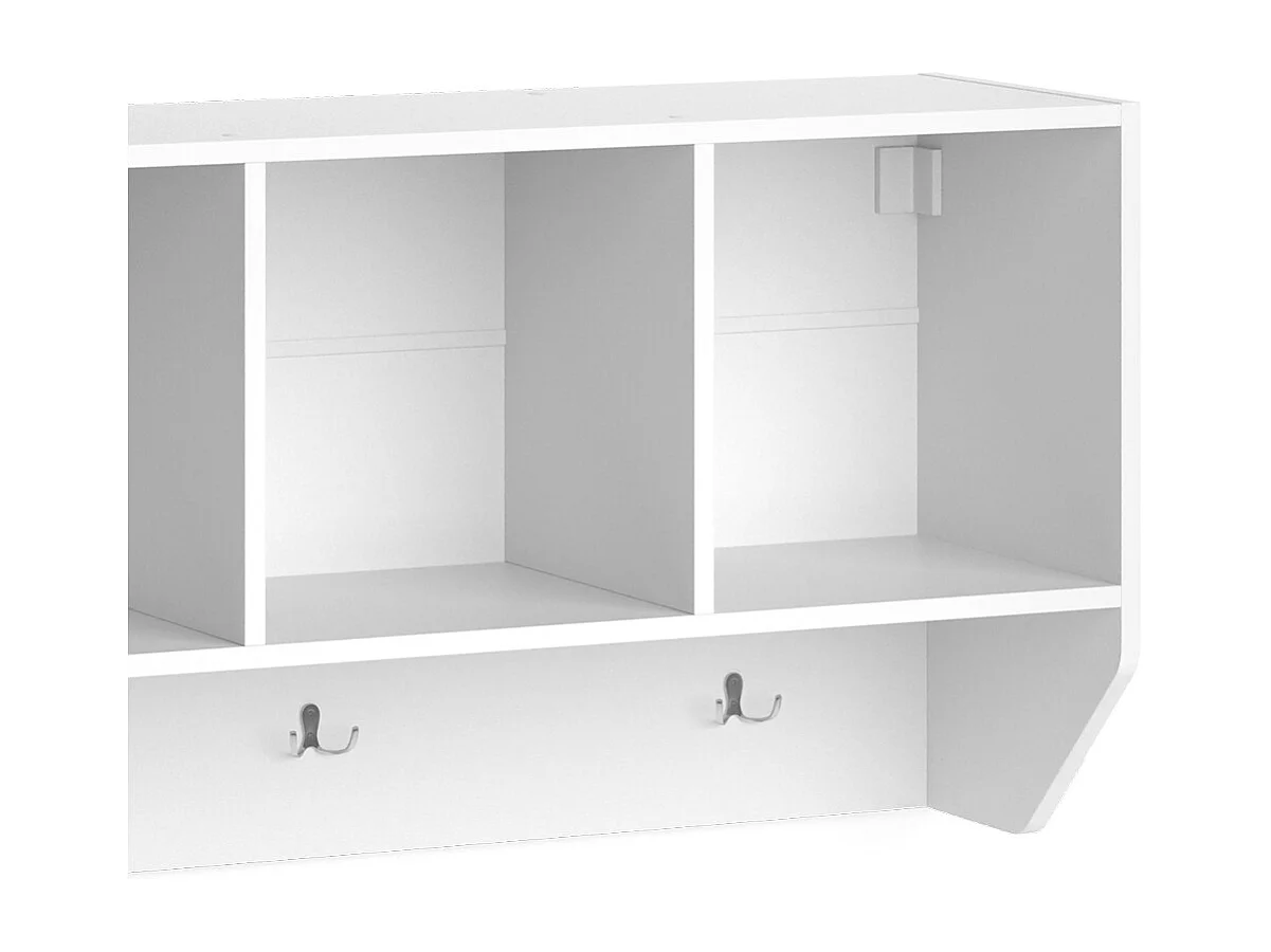 Wandregal weiß 107.2x31x56 luigi