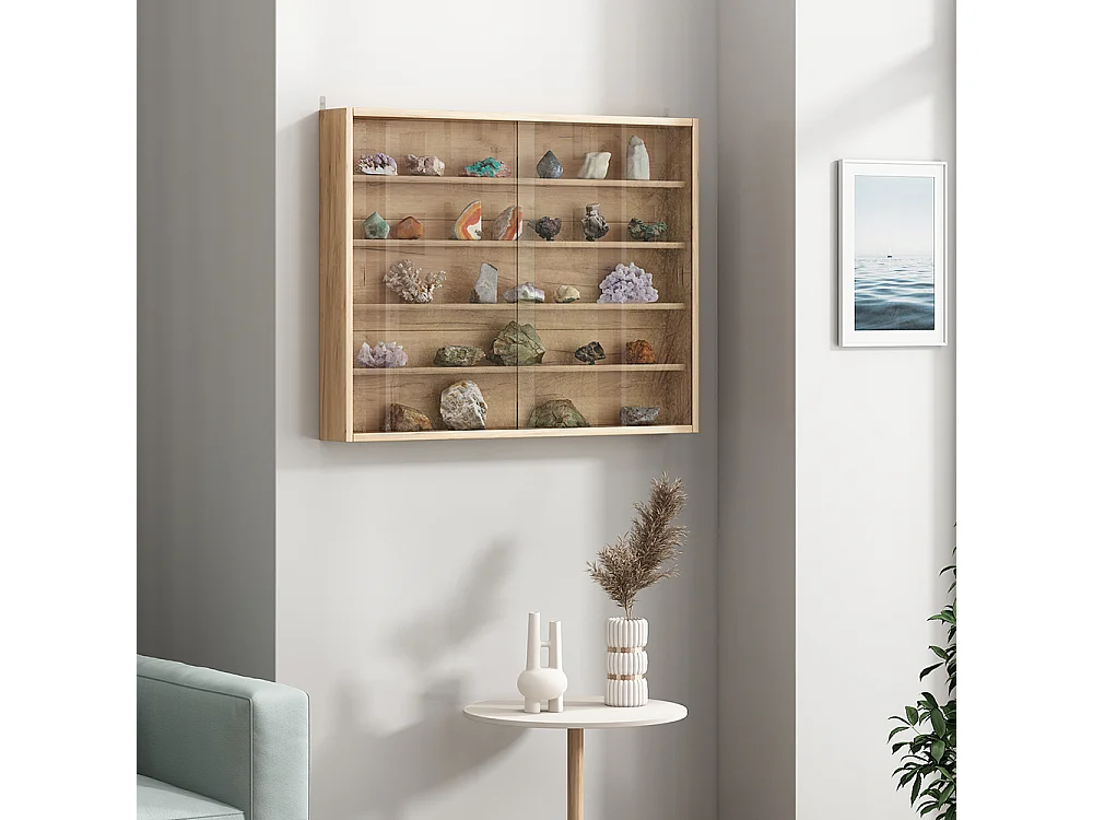 Wandvitrine sonoma 80x10x60 clario