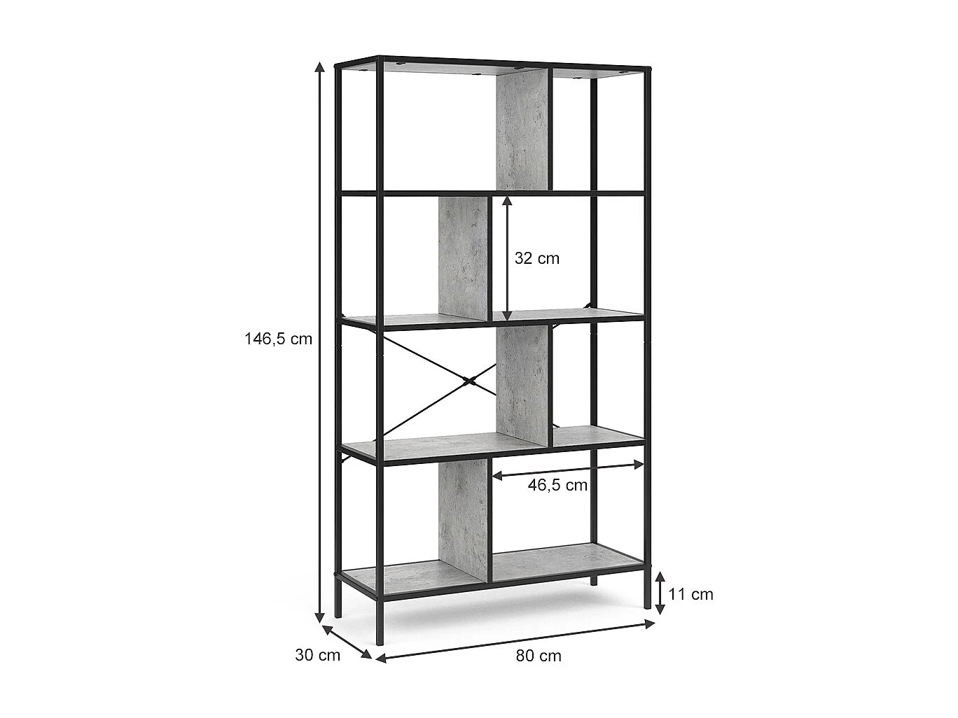 Raumteiler beton 80x30x146 fyrk