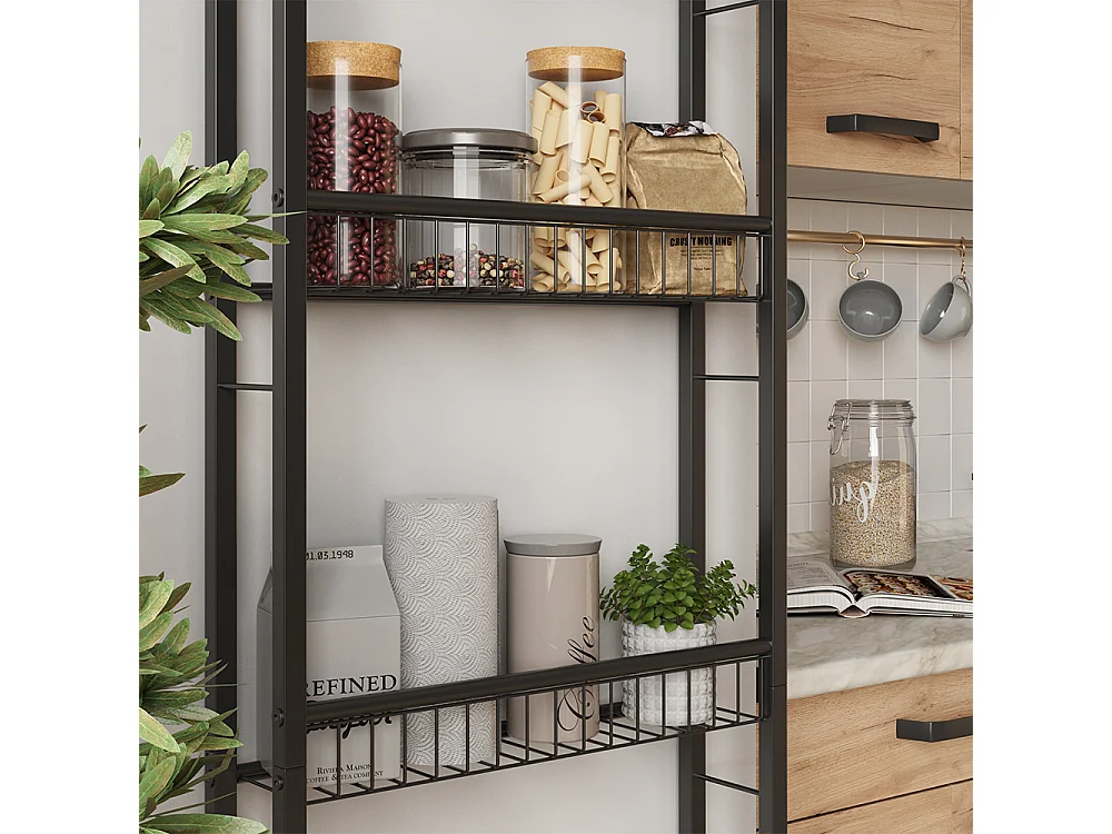 Leiterregal schwarz 44.5x11x160 klivo