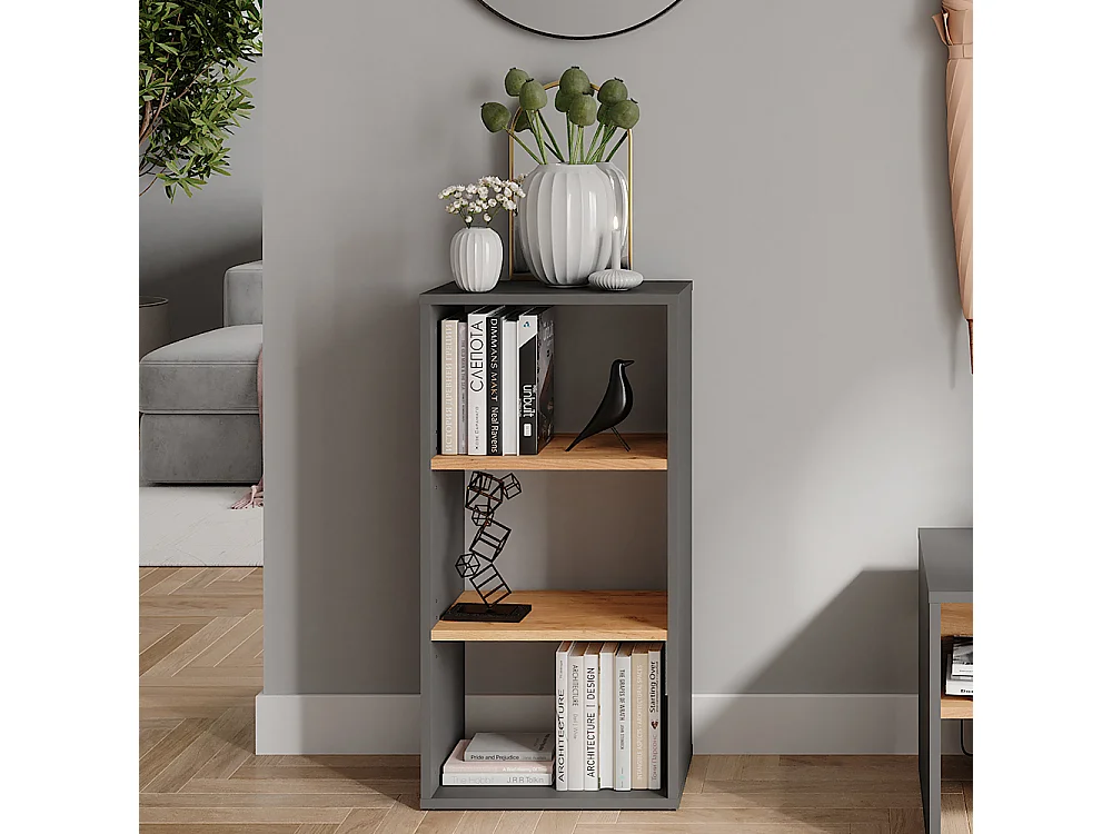 Standregal anthrazit/goldkraft eiche 40x24x80.1 orlando