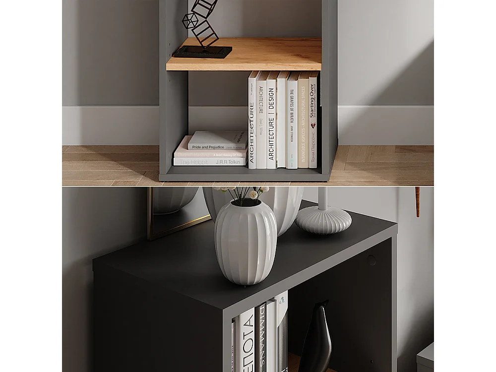 Standregal anthrazit/goldkraft eiche 40x24x80.1 orlando