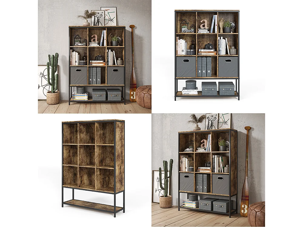 Aufbewahrungsregal  eiche rustikal 100x30x140 fyrk