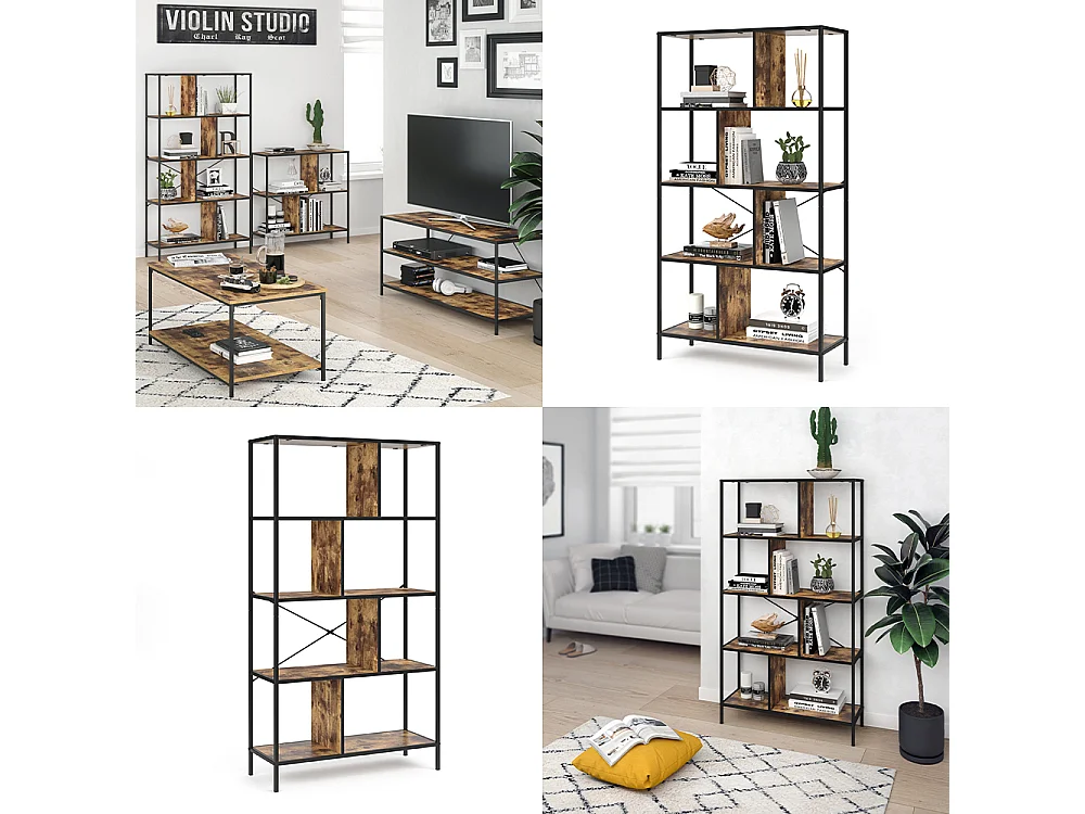 Bücherregal antikholz 80x30x146 fyrk