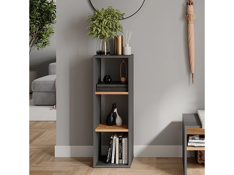 Standregal anthrazit/goldkraft eiche 30x24x90.5 orlando