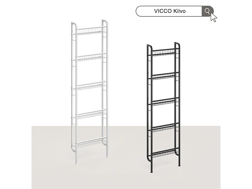 Leiterregal weiß 44.5x11x160 klivo