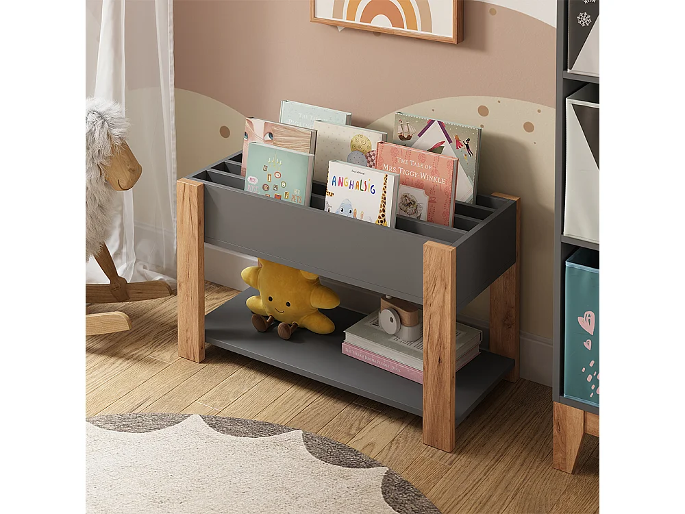 Kinderregal grau/artisan 80x37x46 malia