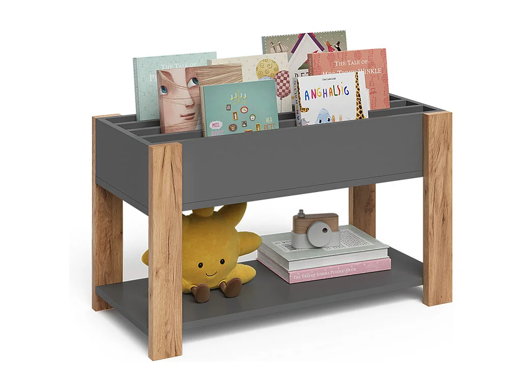 Kinderregal grau/artisan 80x37x46 malia