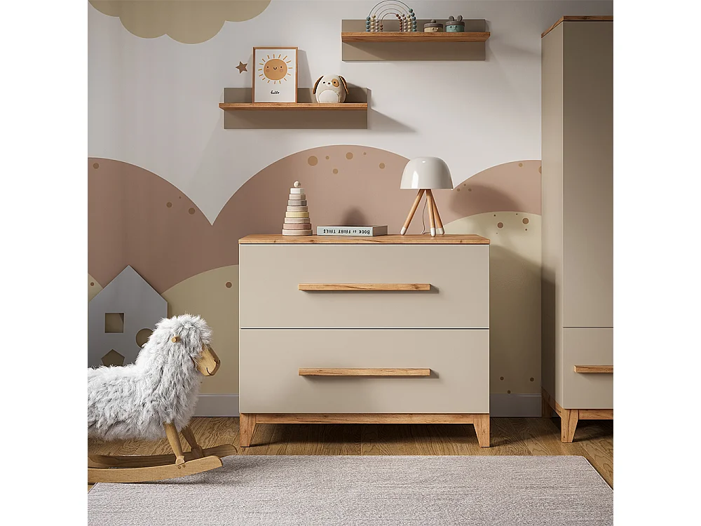 Changing table cashmere/artisan 108x70x98 malia