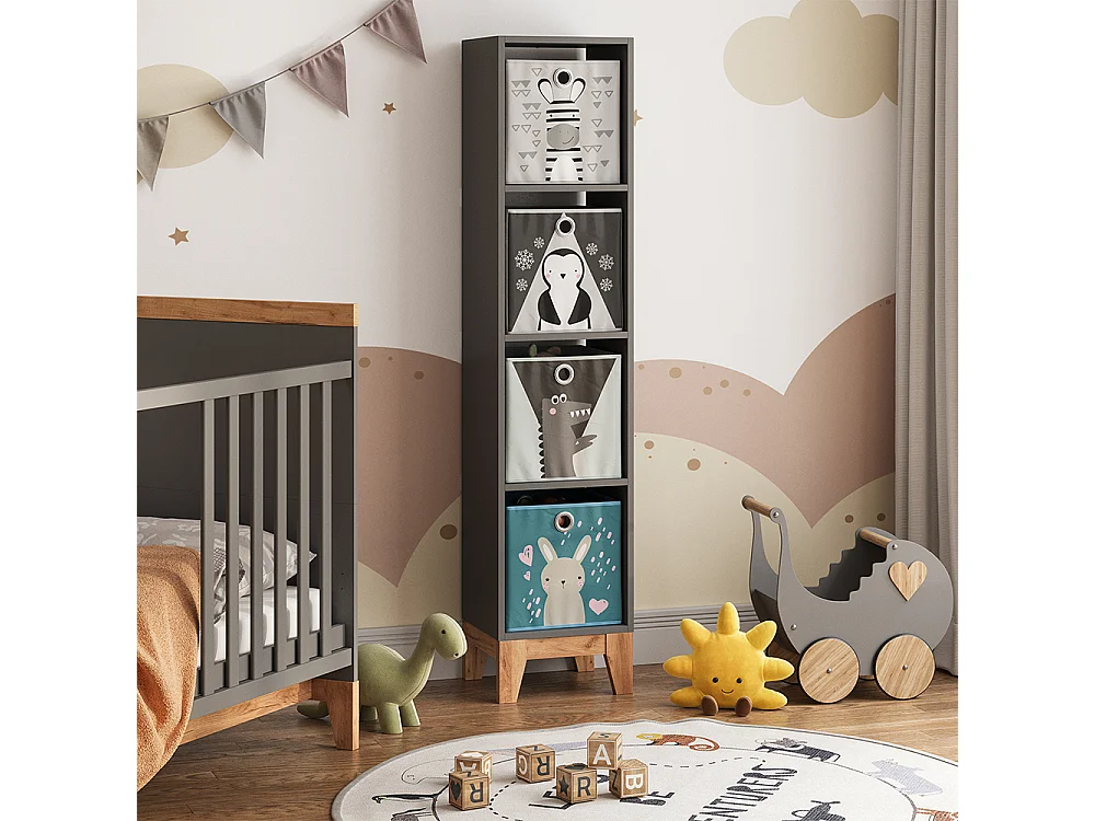 Kinderregal grau/artisan 35.2x30x159.5 malia