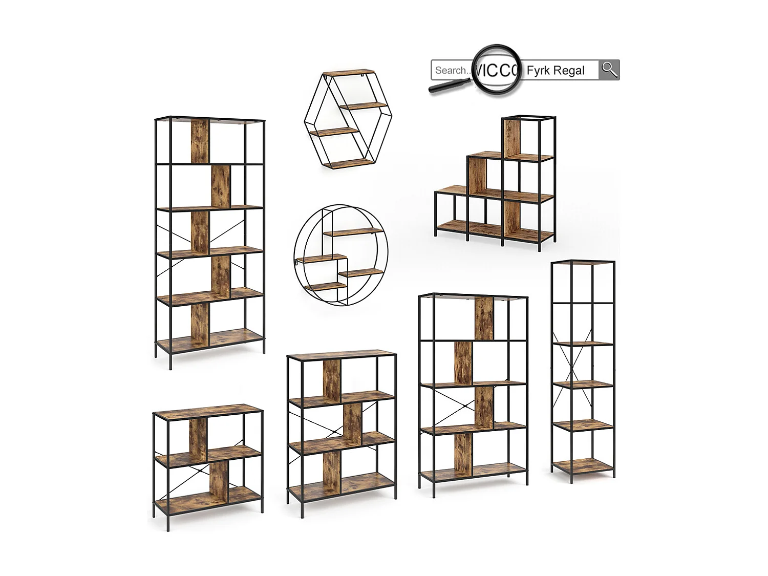 Raumteiler antikholz 120x30x120 fyrk
