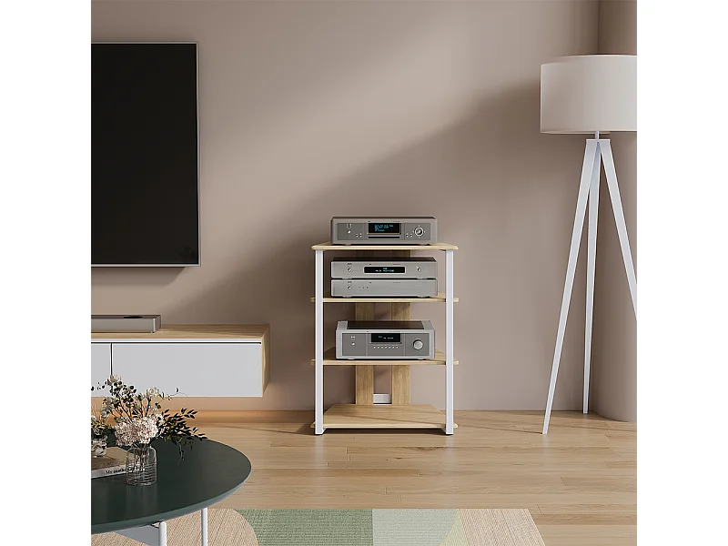 Aufbewahrungsregal sonoma/weiß 61x53x78 tonar