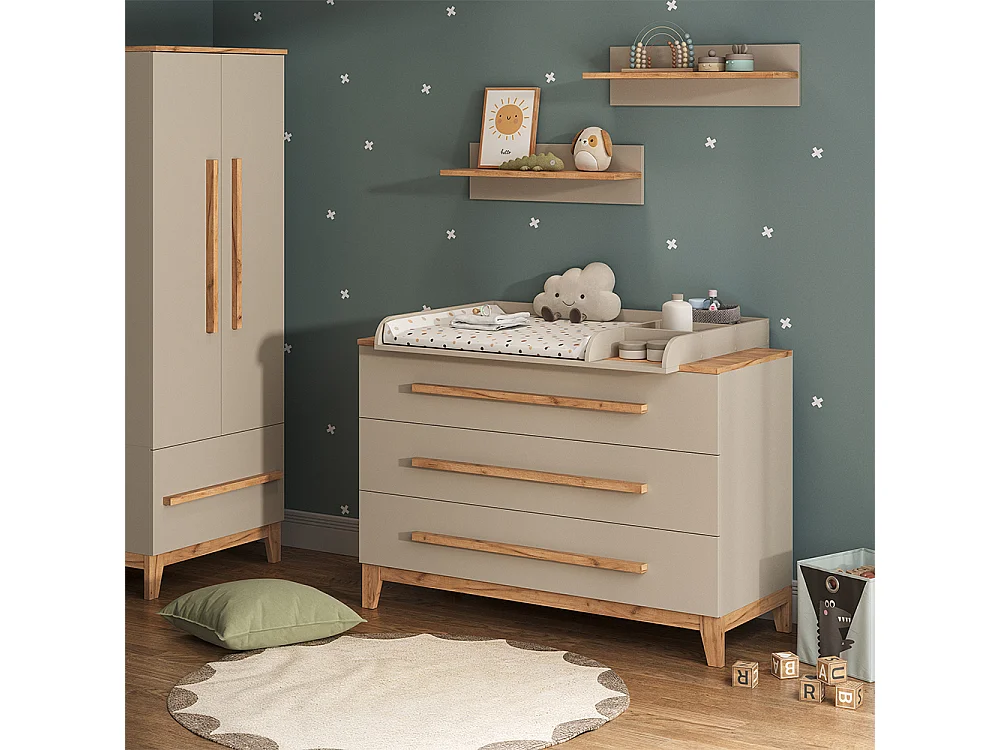 Verschoontafel kasjmier eik 133.2x70x98 malia