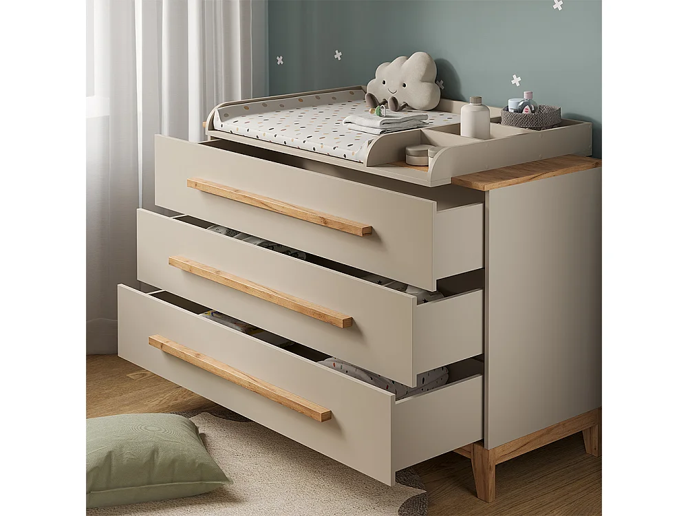 Verschoontafel kasjmier eik 133.2x70x98 malia