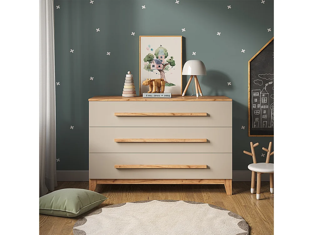 Verschoontafel kasjmier eik 133.2x70x98 malia