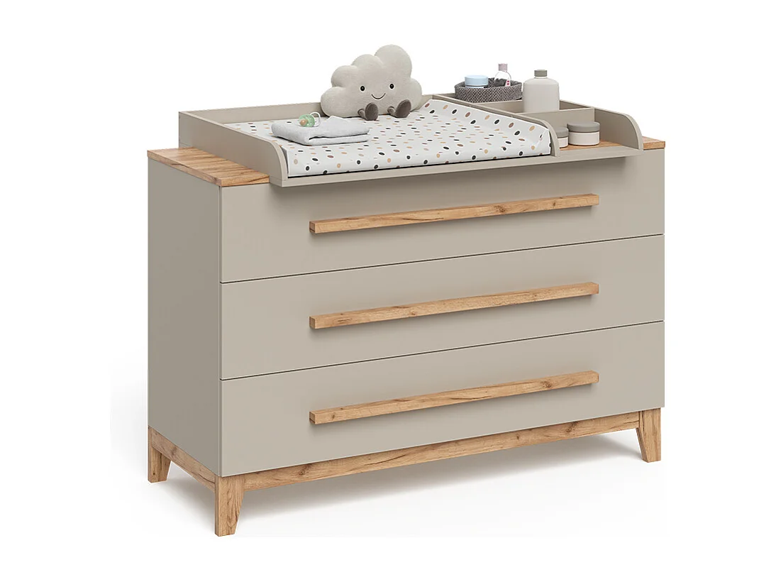 Verschoontafel kasjmier eik 133.2x70x98 malia