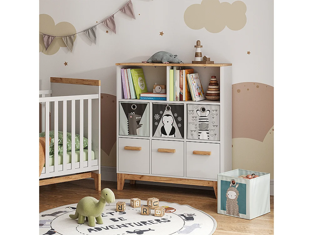 Étagère pour enfants blanc/artisan 98.4x32.6x113.4 malia