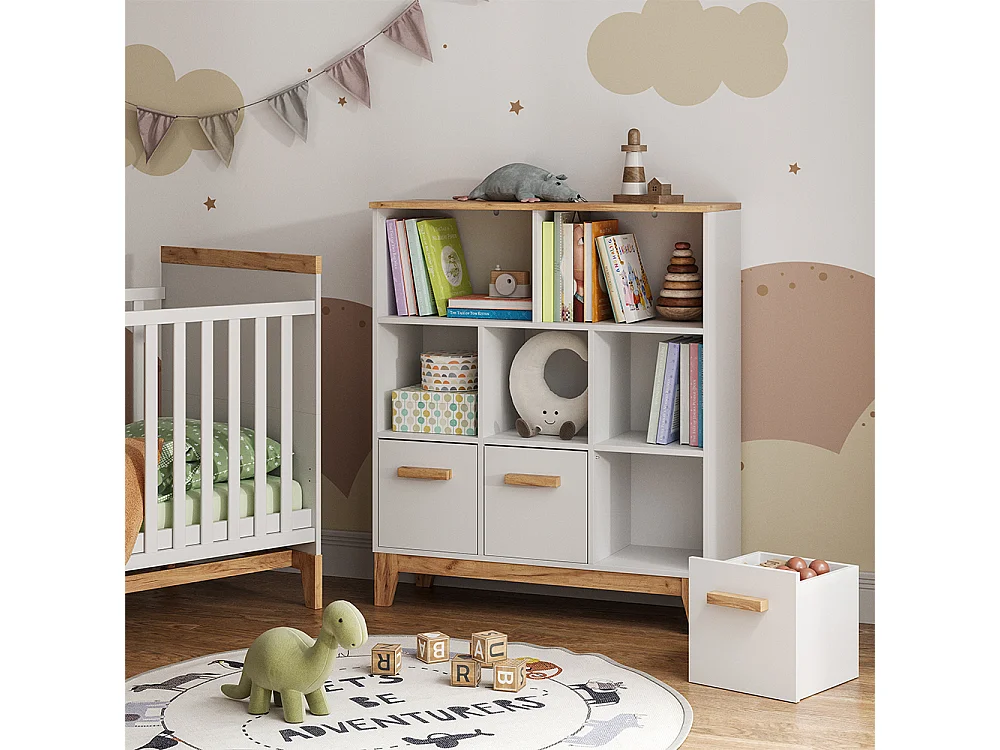 Étagère pour enfants blanc/artisan 98.4x32.6x113.4 malia