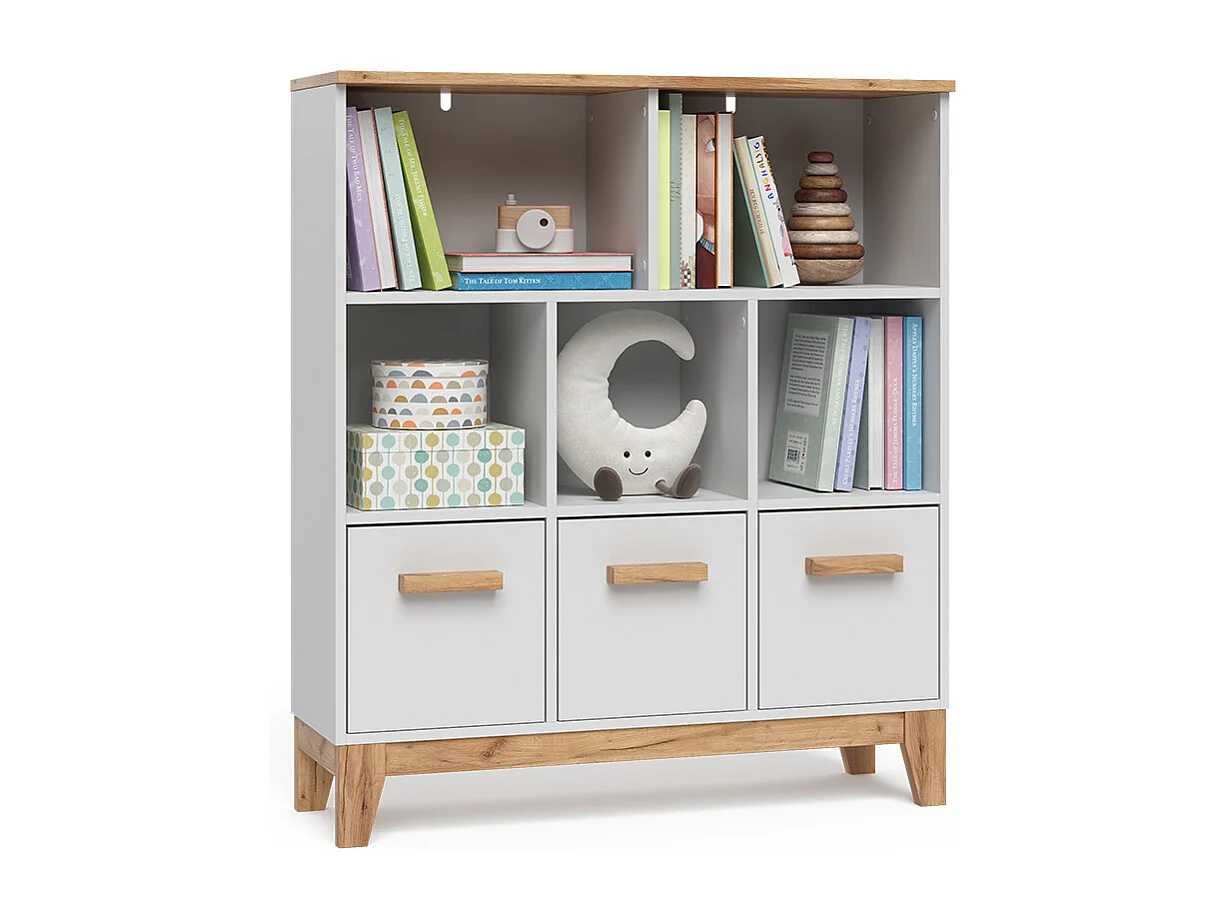 Étagère pour enfants blanc/artisan 98.4x32.6x113.4 malia