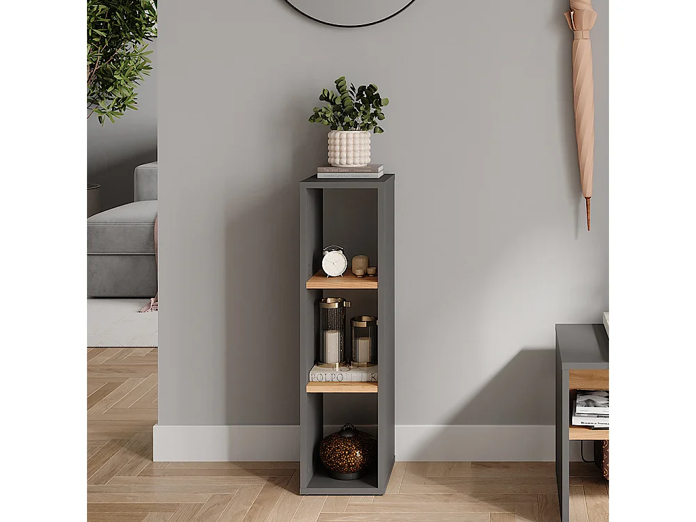 Standregal anthrazit/goldkraft eiche 21.6x24x80.1 orlando