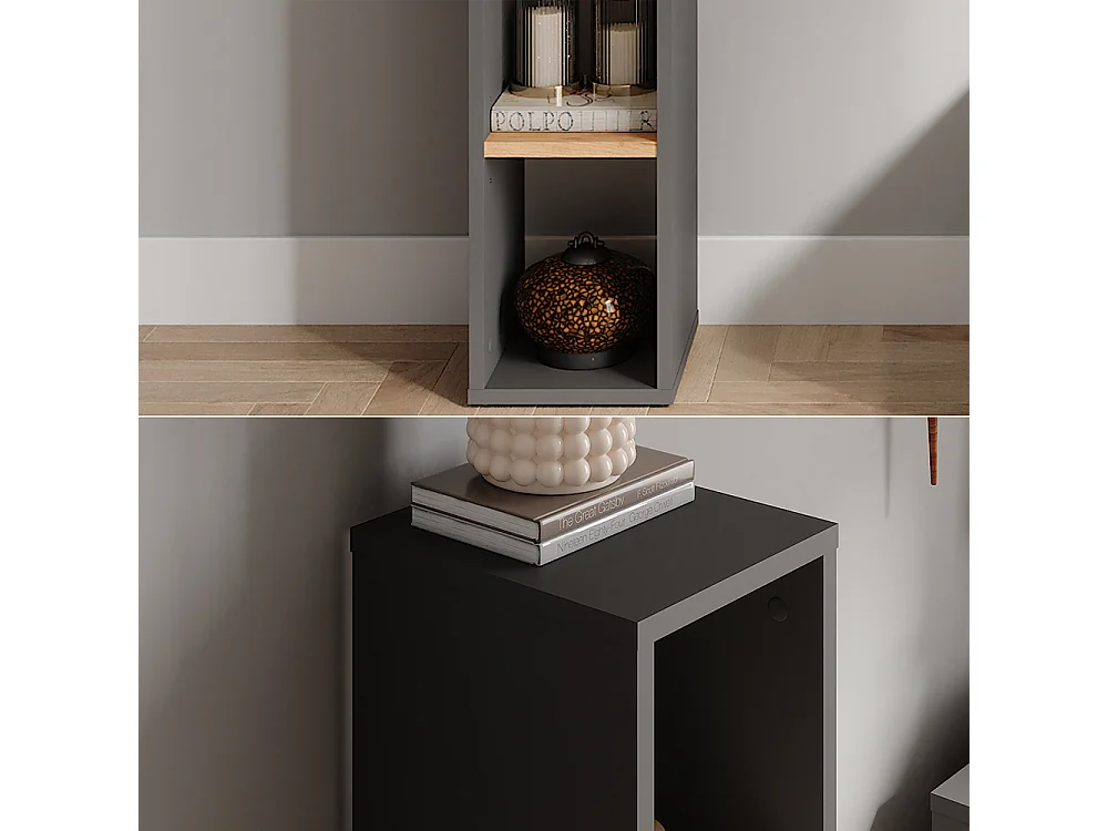 Standregal anthrazit/goldkraft eiche 21.6x24x80.1 orlando