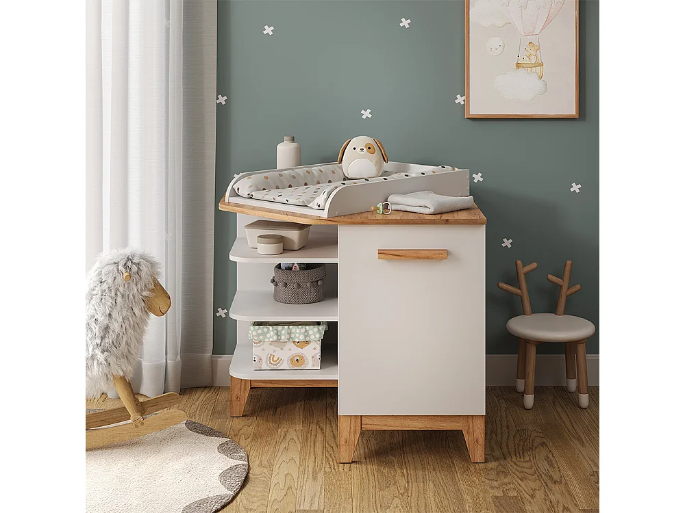 Verschoontafel wit/kunstnijverheid 85x85x85.2 malia