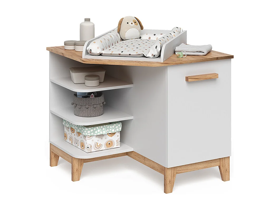 Table à langer blanc/artisan 85x85x85.2 malia